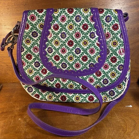 Vera Bradley Bags Vera Bradley Frill Purple Floral Coated